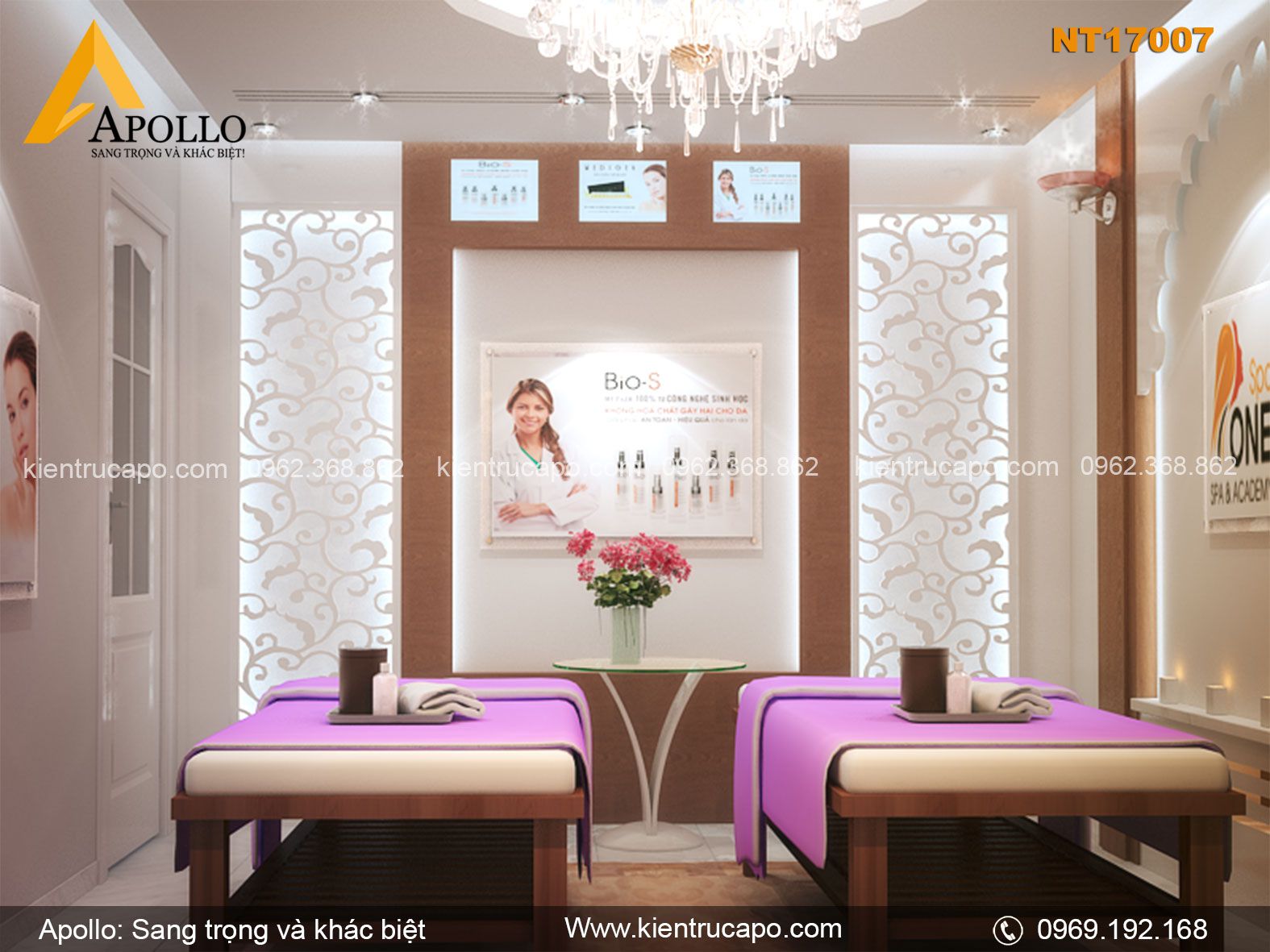 Mẫu spa hiện đại tại thành phố Hải Dương sang trọng (NT17007)